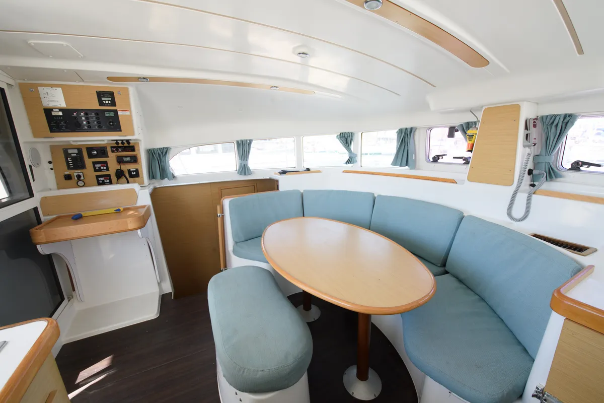 Salon of Zen (Pax 10), a Lagoon 380 S2 catamaran at Municipal Unit of Lefkada, Greece