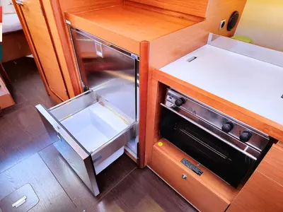 Galley of Maša, a Dufour 390 GL sailboat at Općina Rogoznica, Croatia