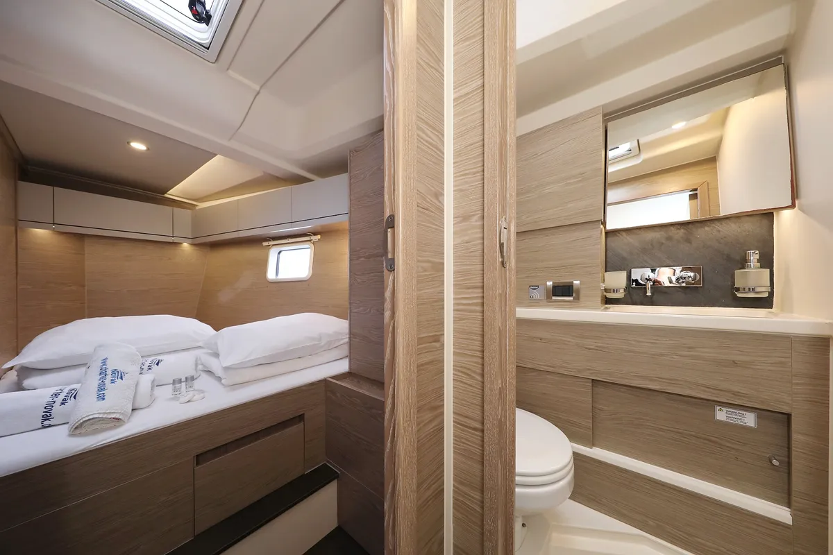 Cabin on Pegasus, a Hanse 508 sailboat at Grad Biograd na Moru, Croatia