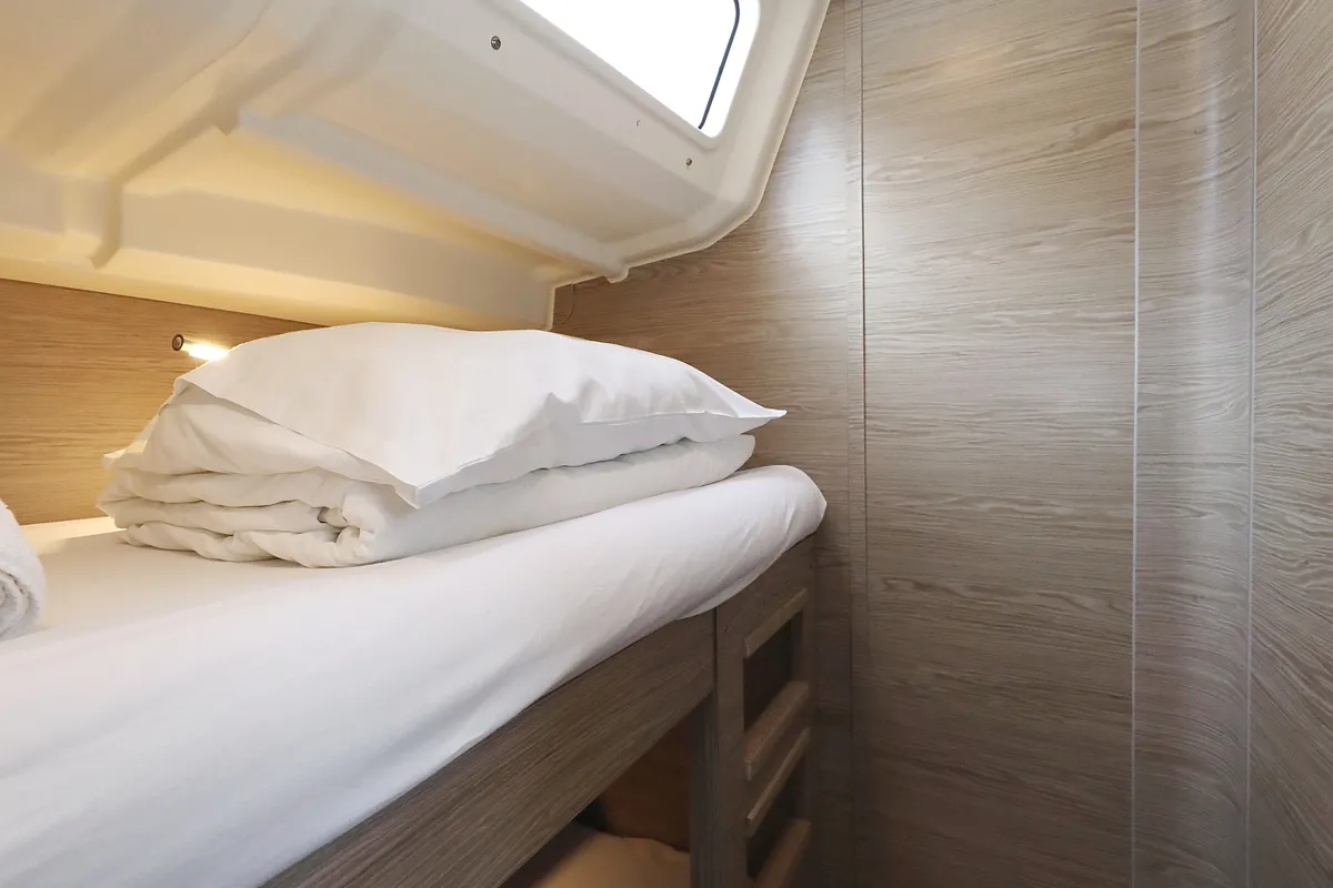 Cabin on Pegasus, a Hanse 508 sailboat at Grad Biograd na Moru, Croatia