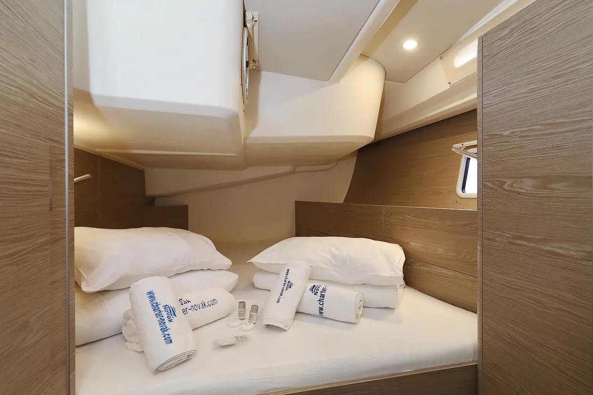 Cabin on Pegasus, a Hanse 508 sailboat at Grad Biograd na Moru, Croatia