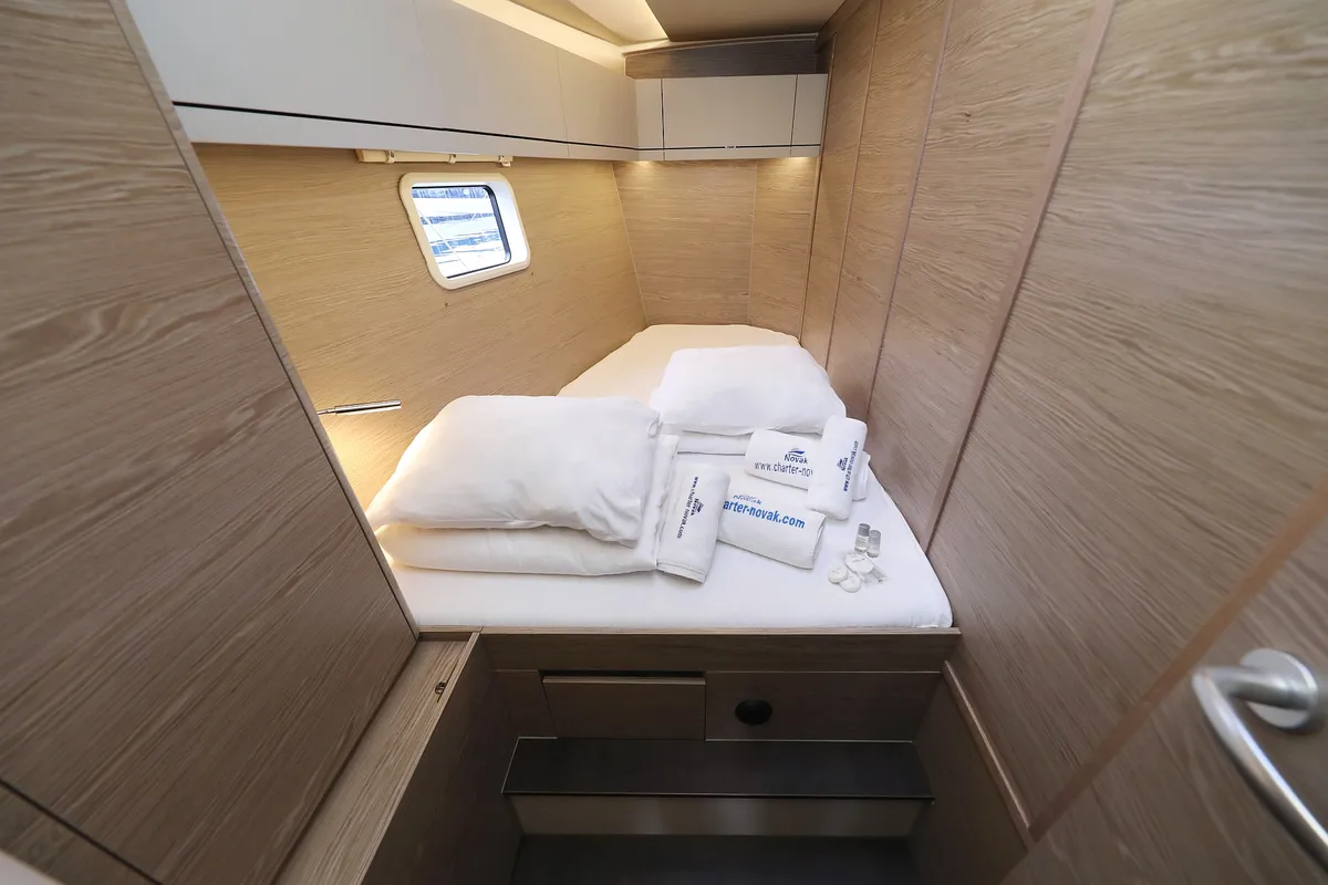 Cabin on Pegasus, a Hanse 508 sailboat at Grad Biograd na Moru, Croatia