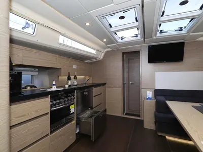 Galley of Pegasus, a Hanse 508 sailboat at Grad Biograd na Moru, Croatia