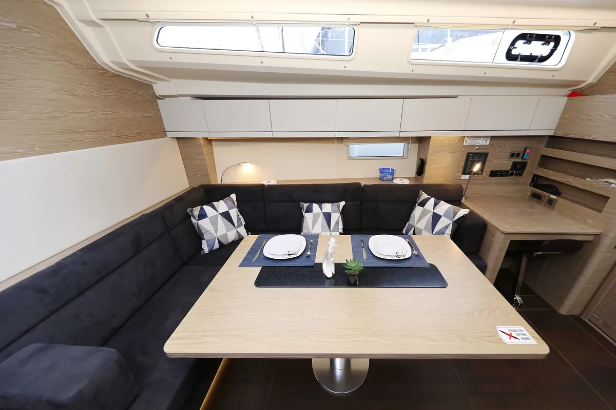 Salon of Pegasus, a Hanse 508 sailboat at Grad Biograd na Moru, Croatia