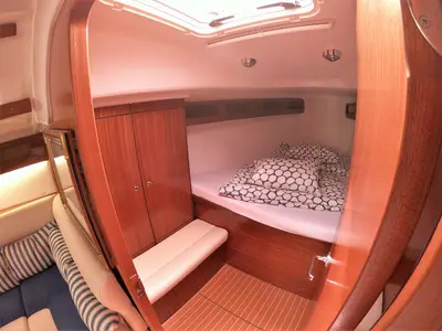 Cabin on Gipsy, a Bavaria 38 Match sailboat at Primošten, Croatia