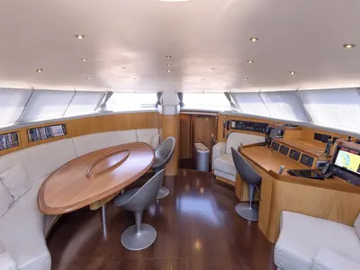 Salon of Meliti, a Joubert and Nivelt Garcia Yachts 86 sailboat at Athens, Greece