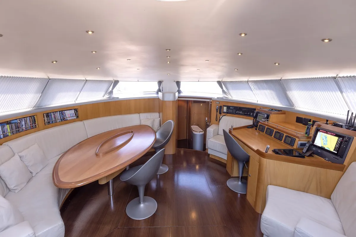 Salon of Meliti, a Joubert and Nivelt Garcia Yachts 86 sailboat at Athens, Greece