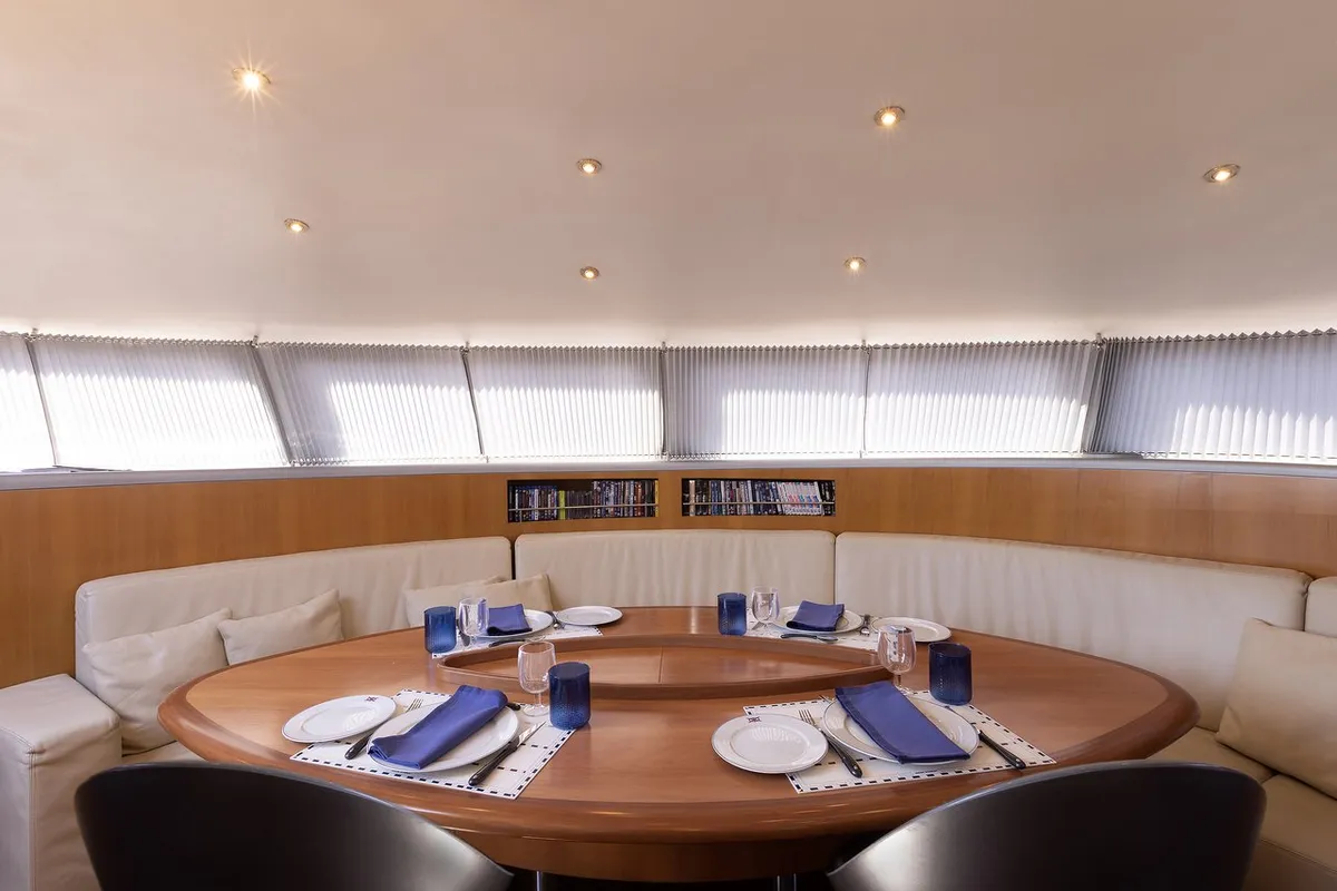 Salon of Meliti, a Joubert and Nivelt Garcia Yachts 86 sailboat at Athens, Greece