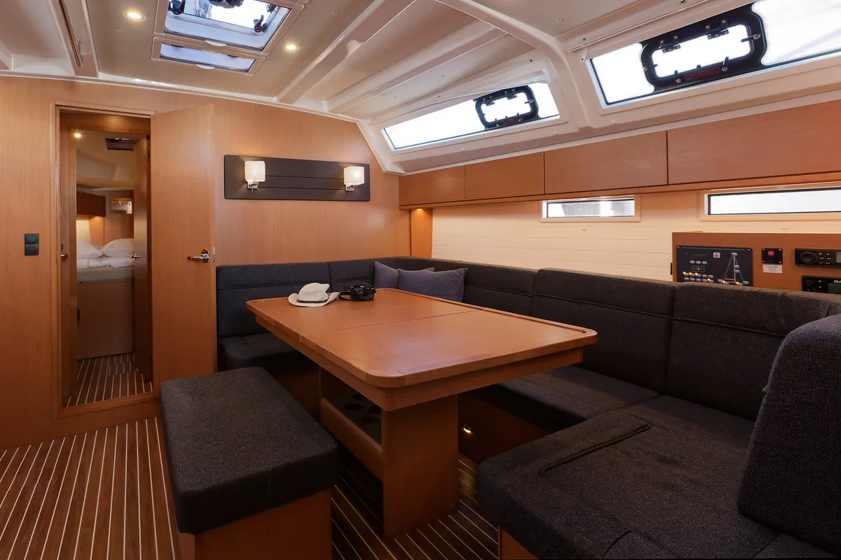 Salon of Val, a Bavaria Cruiser 46 sailboat at Grad Kaštela, Croatia