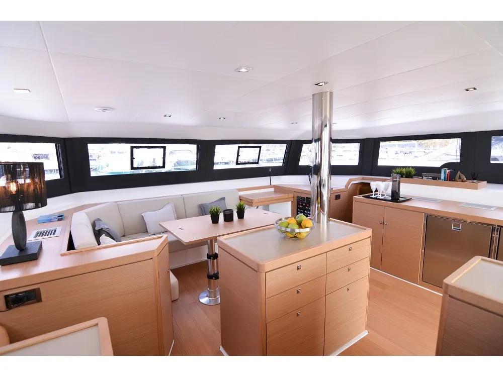 Salon of Paris, a Dufour Catamaran 48 catamaran at Capo d'Orlando, Italy