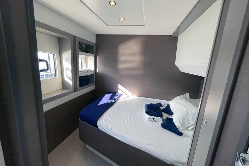 Cabin on Ne Plus Ultra, a Bali 5.4 catamaran at Road Town, British Virgin Islands