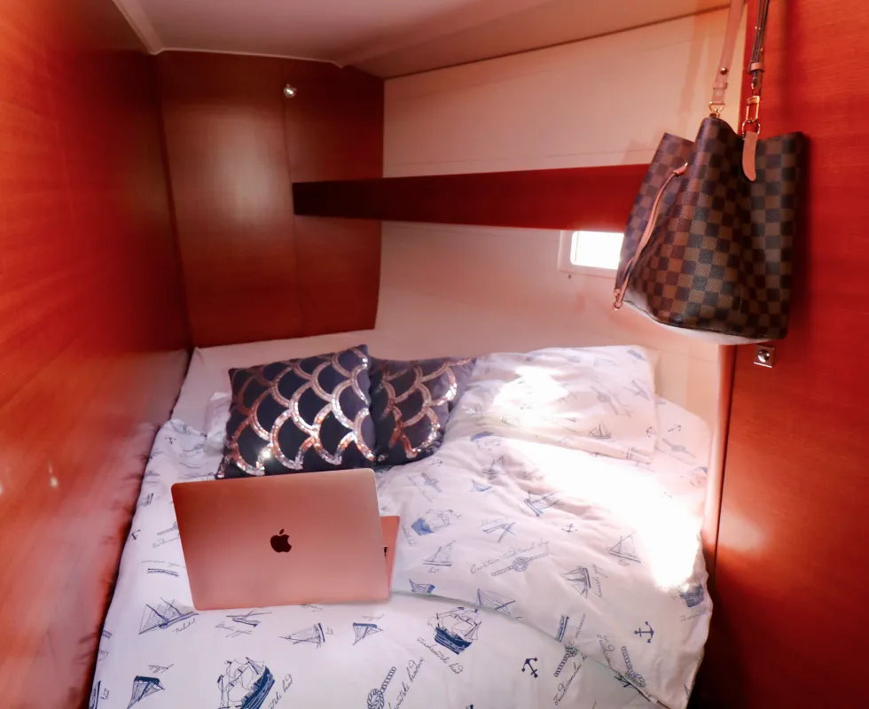 Cabin on Alila III, a Dufour 460 GL sailboat at Grad Kaštela, Croatia