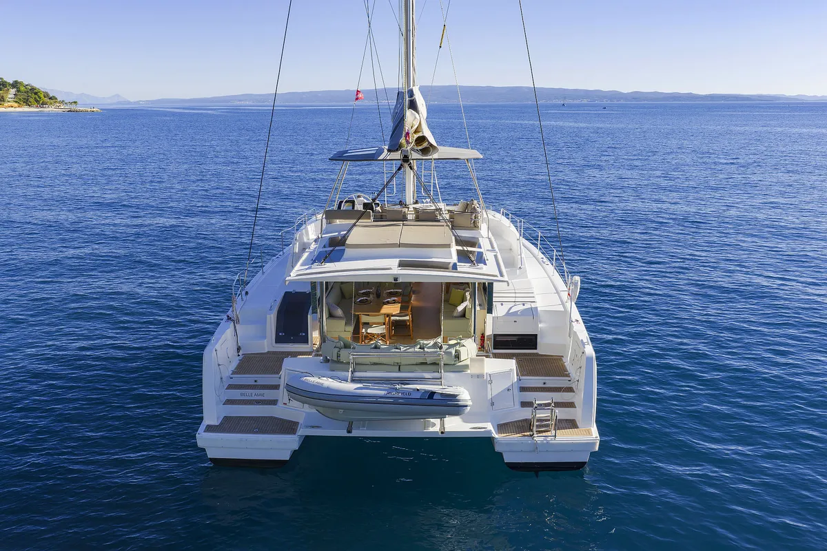 Exterior view of Belle Amie, a Bali 4.6 catamaran at Općina Sukošan, Croatia