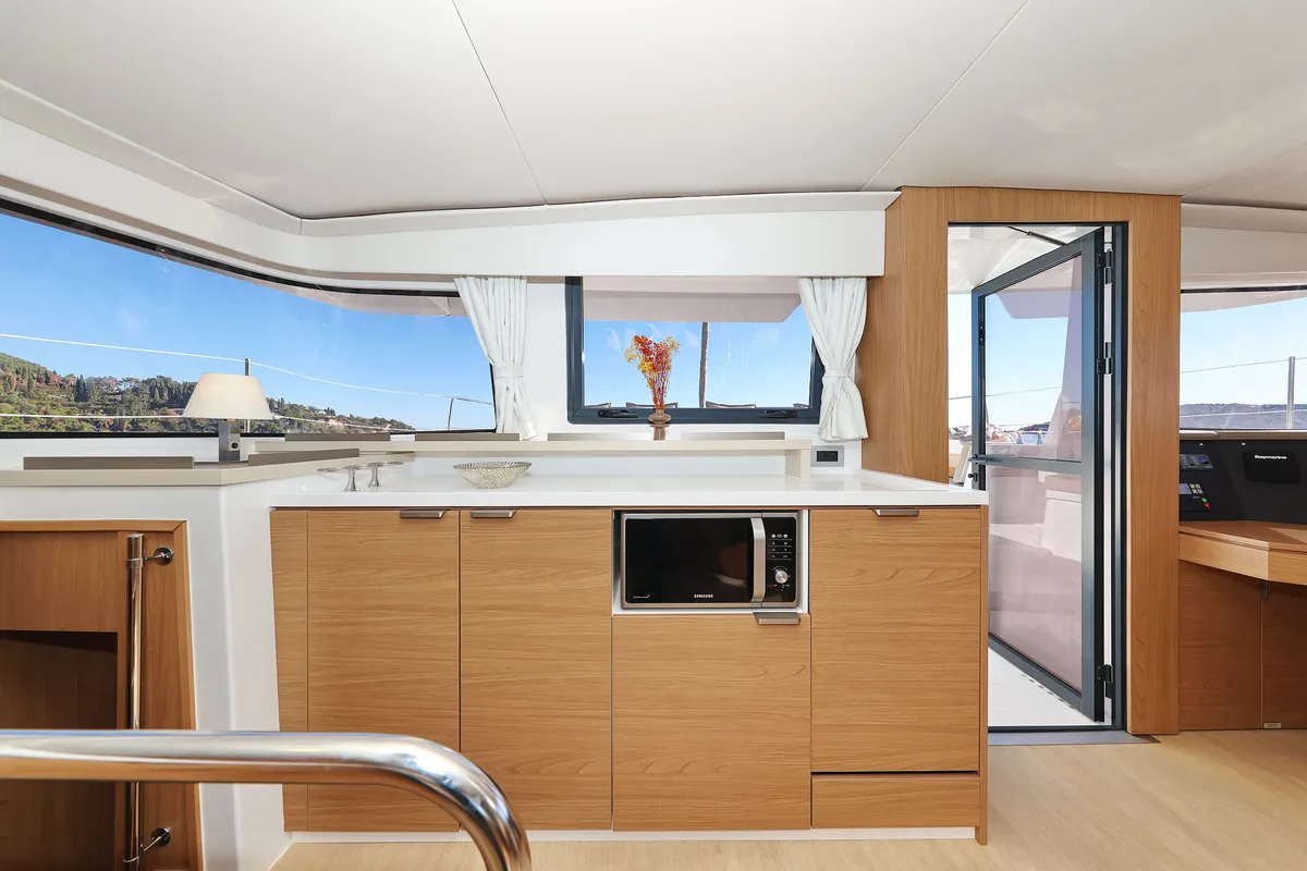 Galley of Belle Amie, a Bali 4.6 catamaran at Općina Sukošan, Croatia