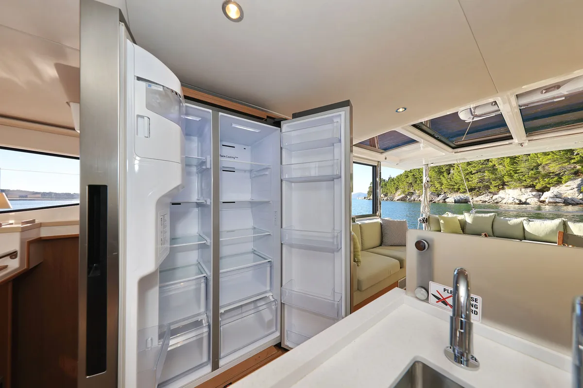 Galley of Belle Amie, a Bali 4.6 catamaran at Općina Sukošan, Croatia