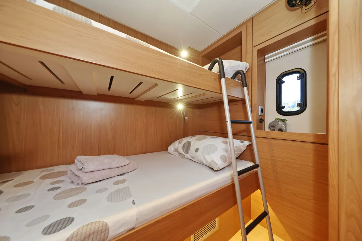 Cabin on Belle Amie, a Bali 4.6 catamaran at Općina Sukošan, Croatia