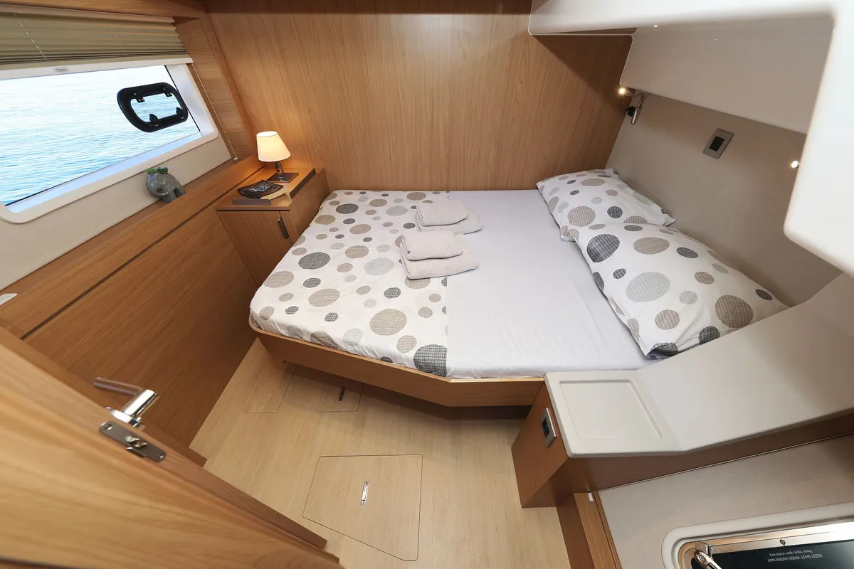 Cabin on Belle Amie, a Bali 4.6 catamaran at Općina Sukošan, Croatia