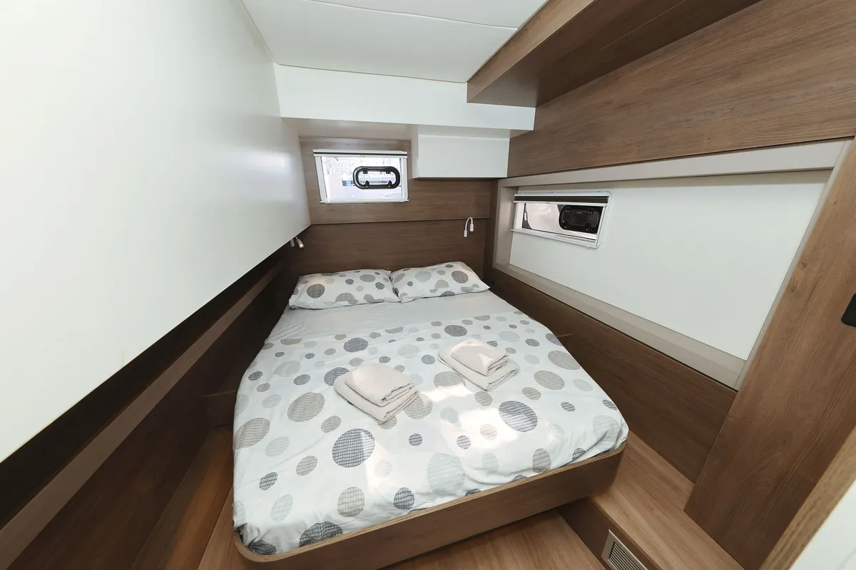 Cabin on Trinity, a Bali 4.4 catamaran at Grad Biograd na Moru, Croatia