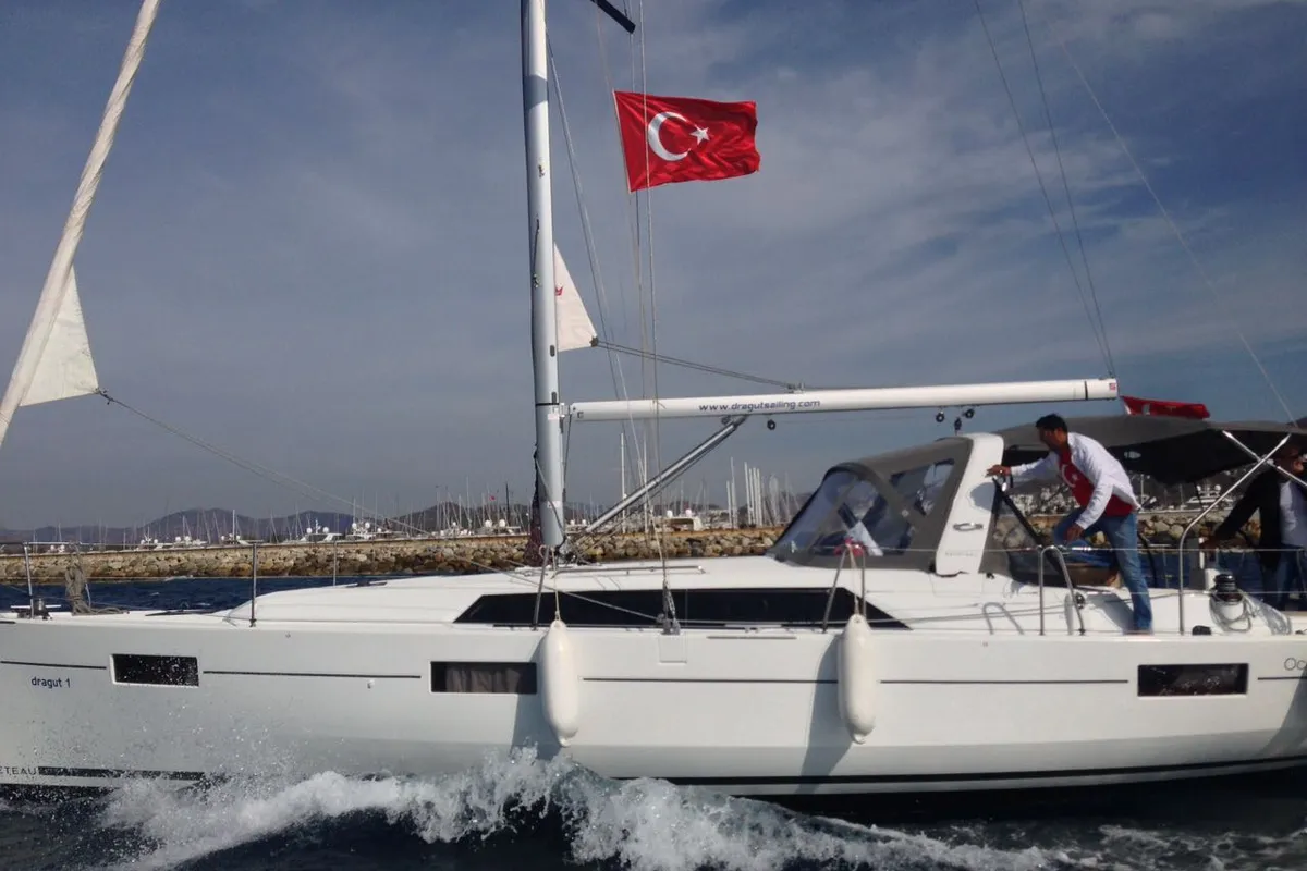 Dragut S, a Beneteau Oceanis 41.1 sailboat at Bodrum, Turkey