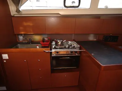 Galley of Dragut S, a Beneteau Oceanis 41.1 sailboat at Bodrum, Turkey