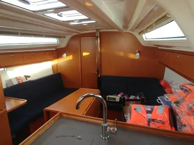Galley of Alegria, a Bavaria Cruiser 37 sailboat at Sukošan, Croatia