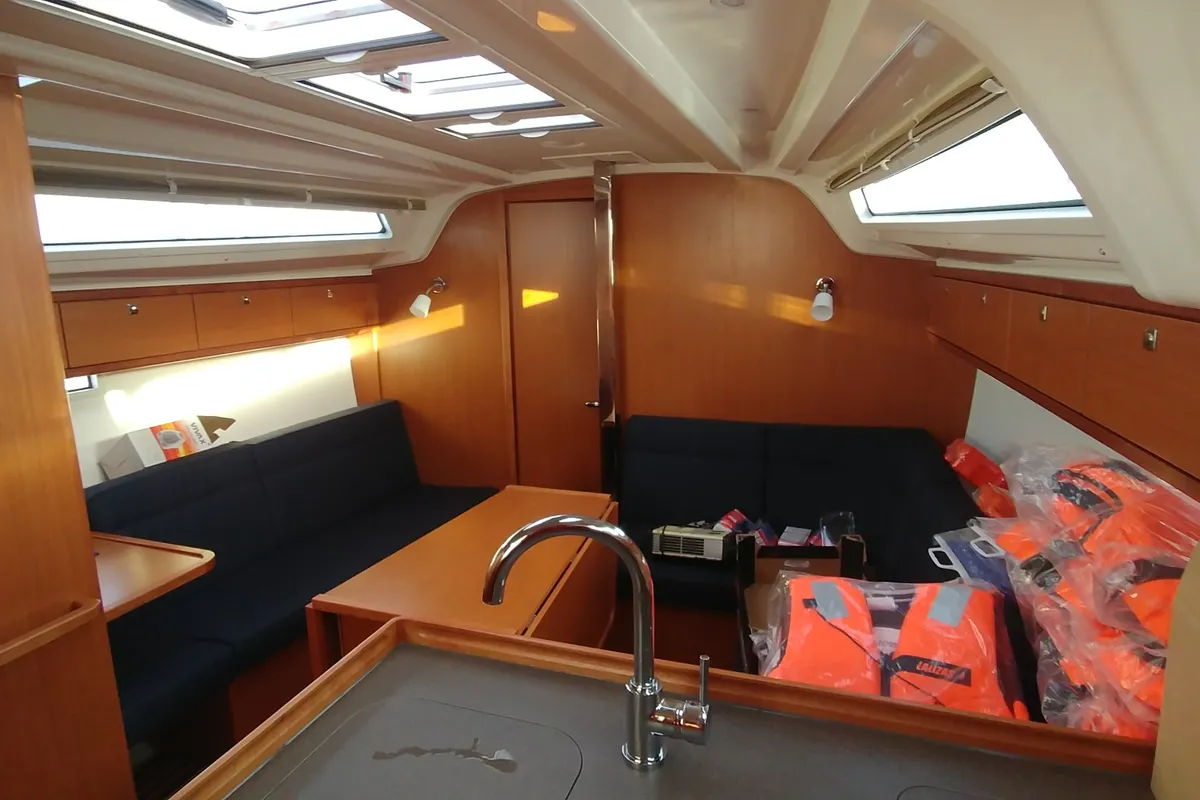 Galley of Alegria, a Bavaria Cruiser 37 sailboat at Sukošan, Croatia