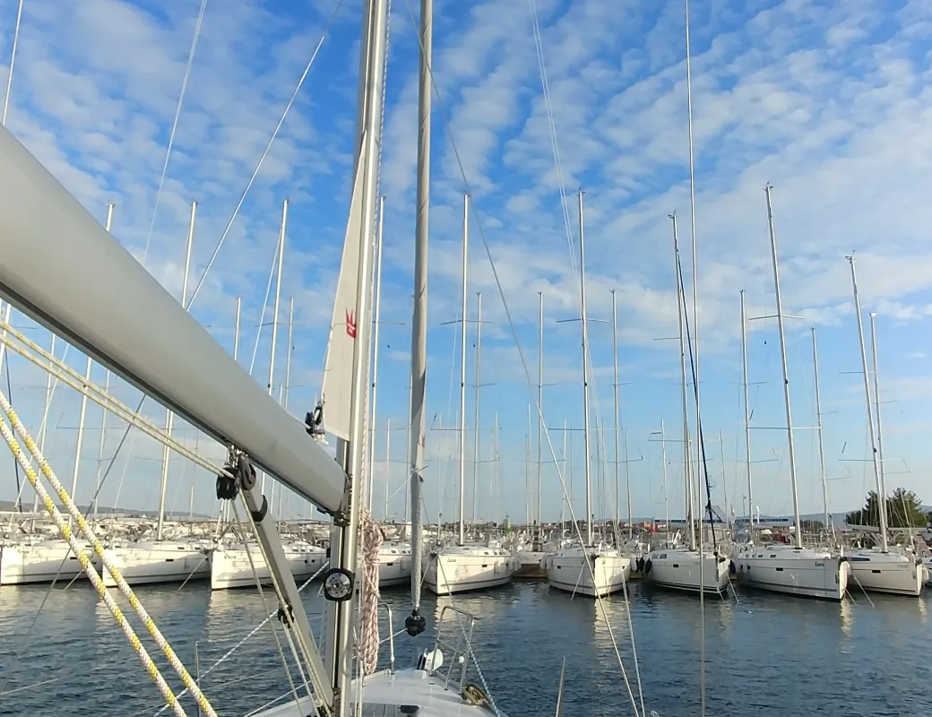 Alegria, a Bavaria Cruiser 37 sailboat at Sukošan, Croatia