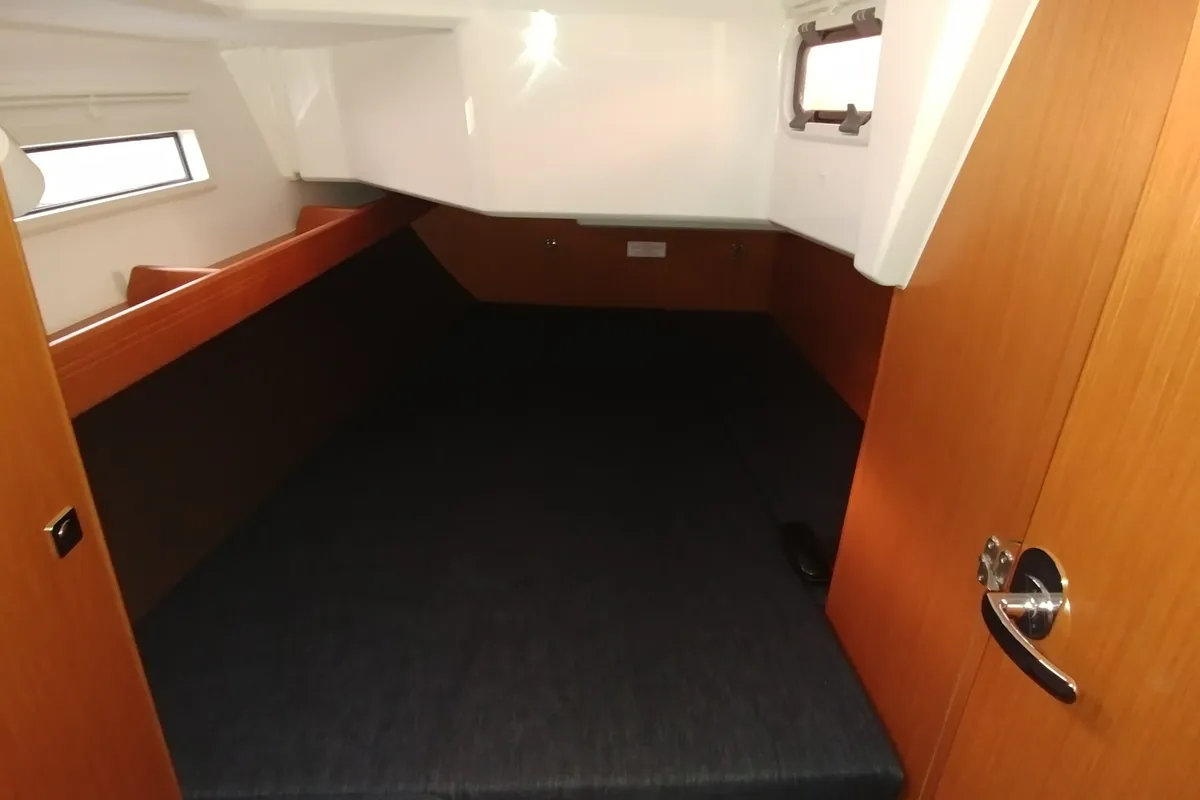 Cabin on Alegria, a Bavaria Cruiser 37 sailboat at Sukošan, Croatia