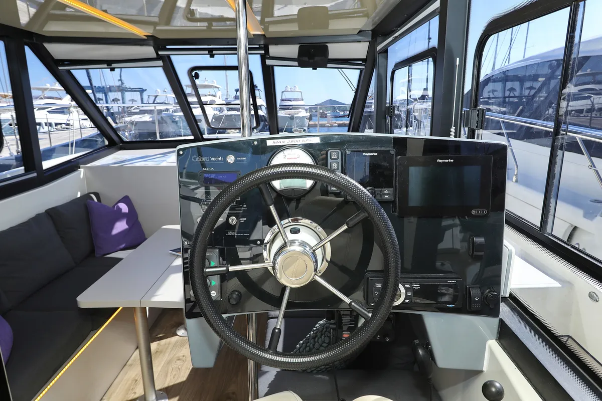 Cockpit of Nanda, a Cobra Yachts Futura 40 Grand Horizon motor yacht at Punat, Croatia