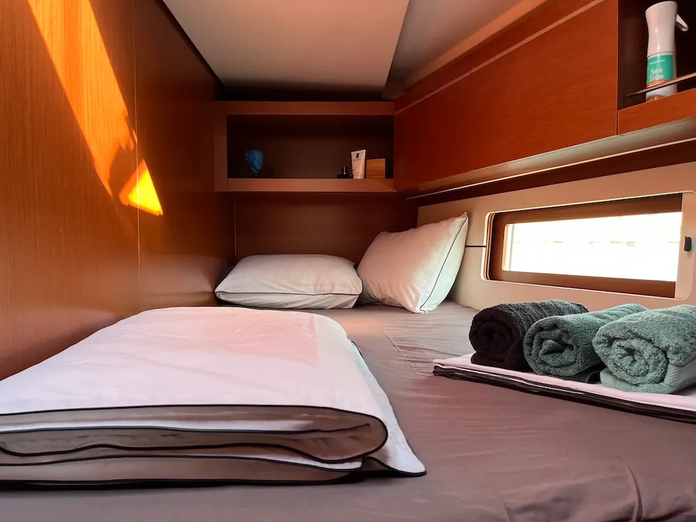 Cabin on Marilyn, a Beneteau Oceanis 46.1 sailboat at Athens, Greece