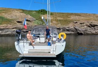 Exterior view of Family Spirit, a Beneteau Oceanis 46.1 sailboat at Toulon, France