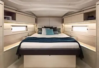 Cabin on Family Spirit, a Beneteau Oceanis 46.1 sailboat at Toulon, France