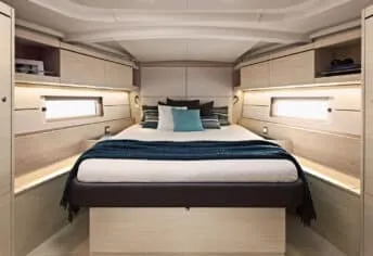 Cabin on Family Spirit, a Beneteau Oceanis 46.1 sailboat at Toulon, France