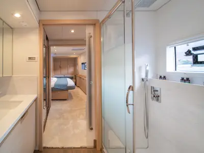 Head on Aether, a Lagoon Sixty 7 catamaran at Athens, Greece