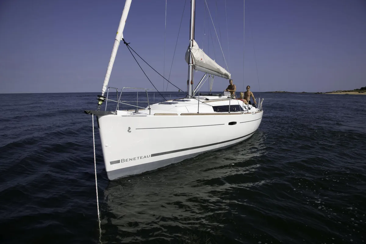 Exterior view of Blaubart, a Beneteau Oceanis 34 sailboat at Flensburg, Germany