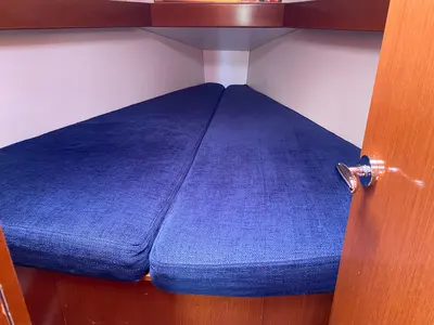 Cabin on Blaubart, a Beneteau Oceanis 34 sailboat at Flensburg, Germany