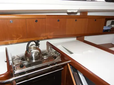 Galley of Blaubart, a Beneteau Oceanis 34 sailboat at Flensburg, Germany