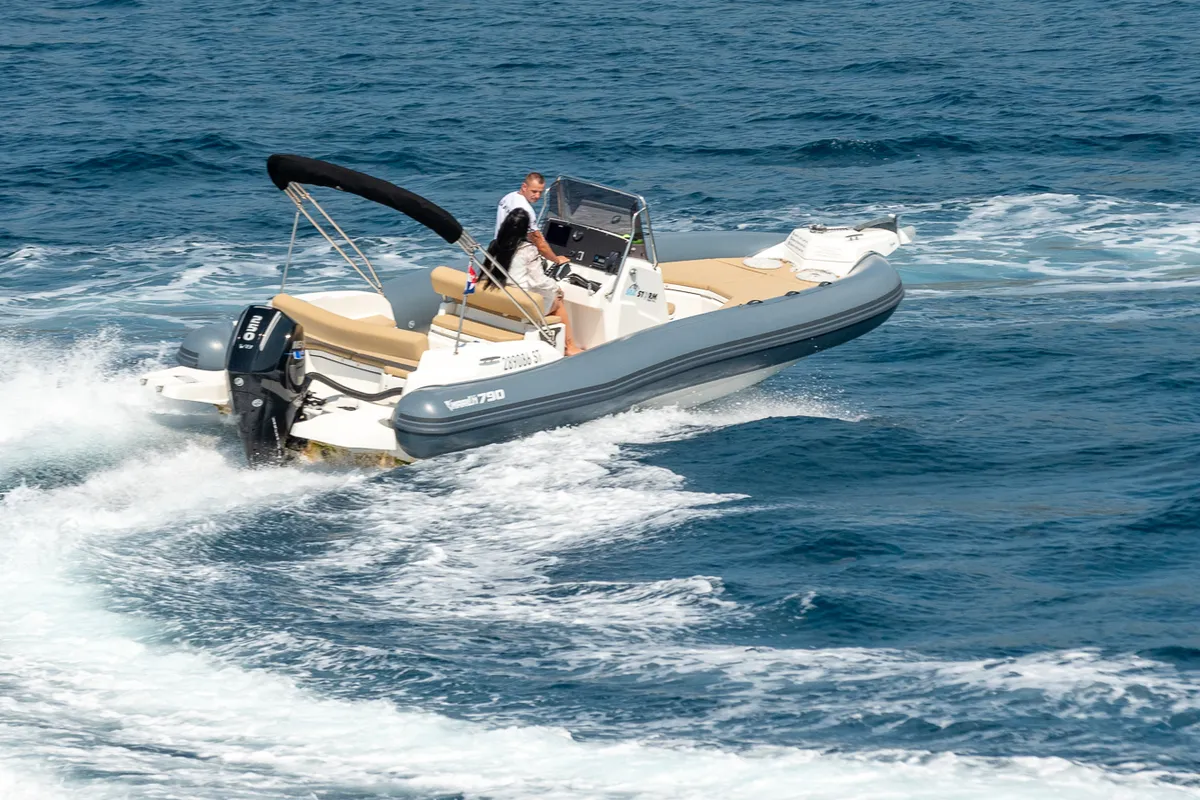 Marlin, a Marlin 790 Dynamic motorboat at Grad Trogir, Croatia