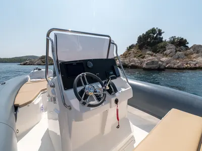 Cockpit of Marlin, a Marlin 790 Dynamic motorboat at Trogir, Croatia