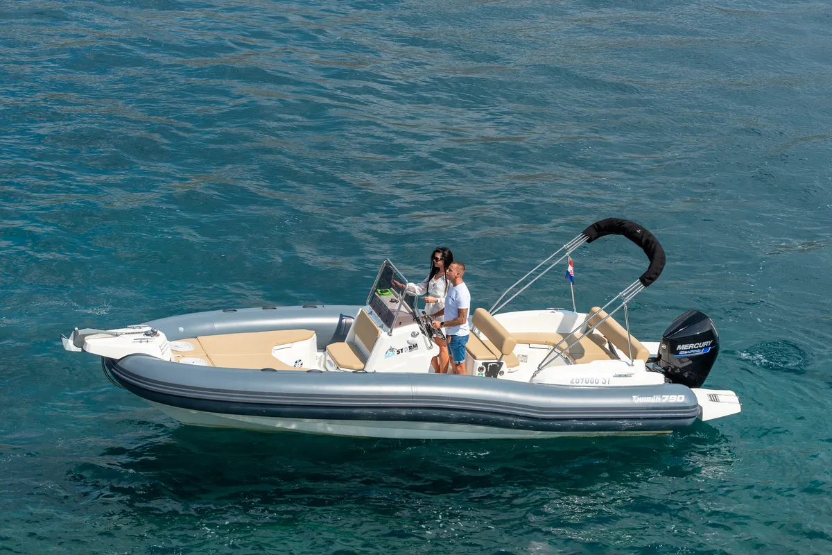 Marlin, a Marlin 790 Dynamic motorboat at Grad Trogir, Croatia