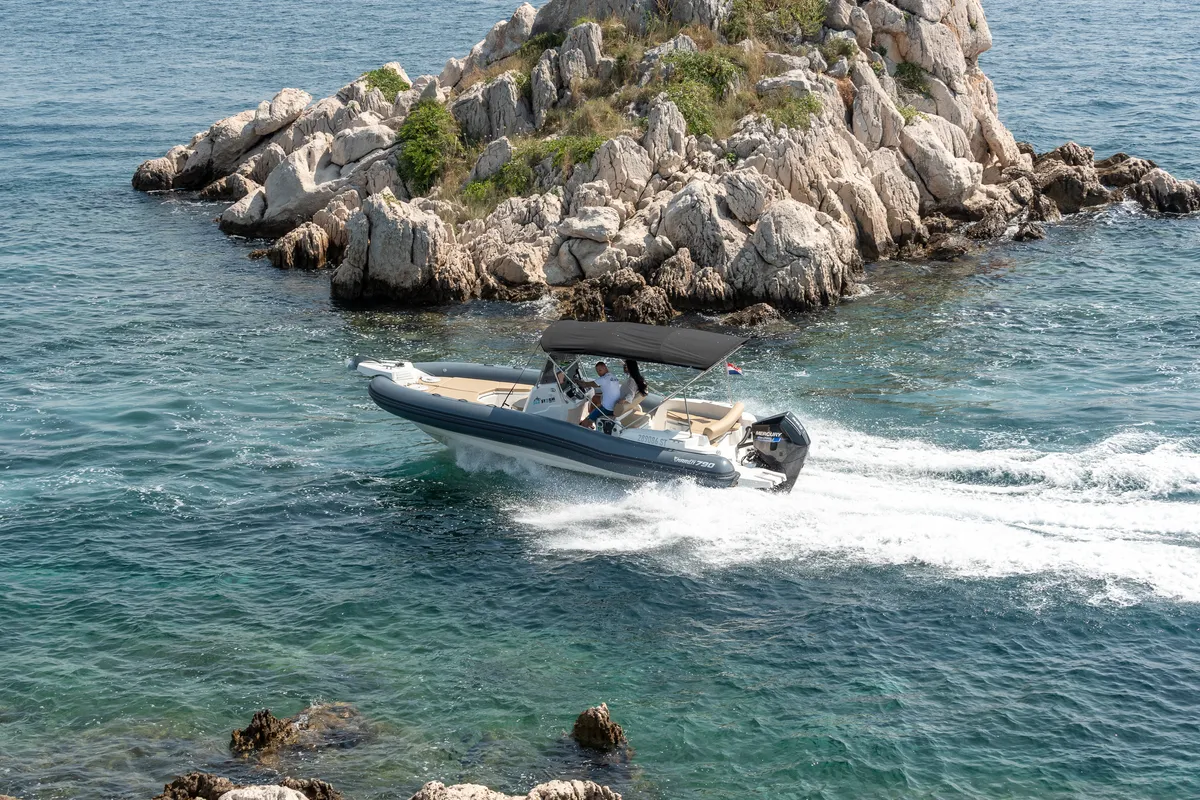 Marlin, a Marlin 790 Dynamic motorboat at Grad Trogir, Croatia