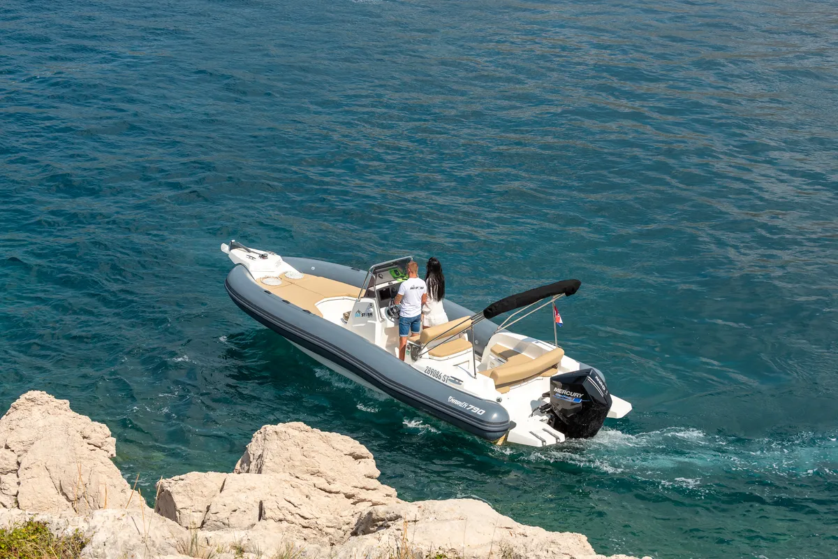 Marlin, a Marlin 790 Dynamic motorboat at Grad Trogir, Croatia