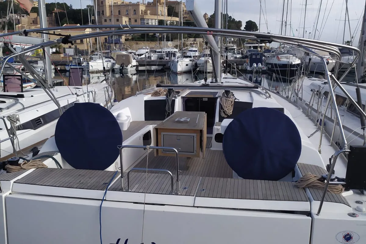 Holiday Planet, a Dufour 520 GL sailboat at Palermo, Italy