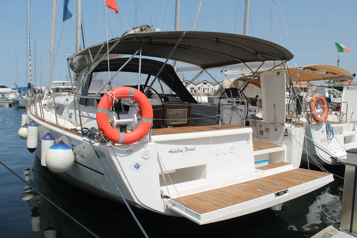Holiday Planet, a Dufour 520 GL sailboat at Palermo, Italy