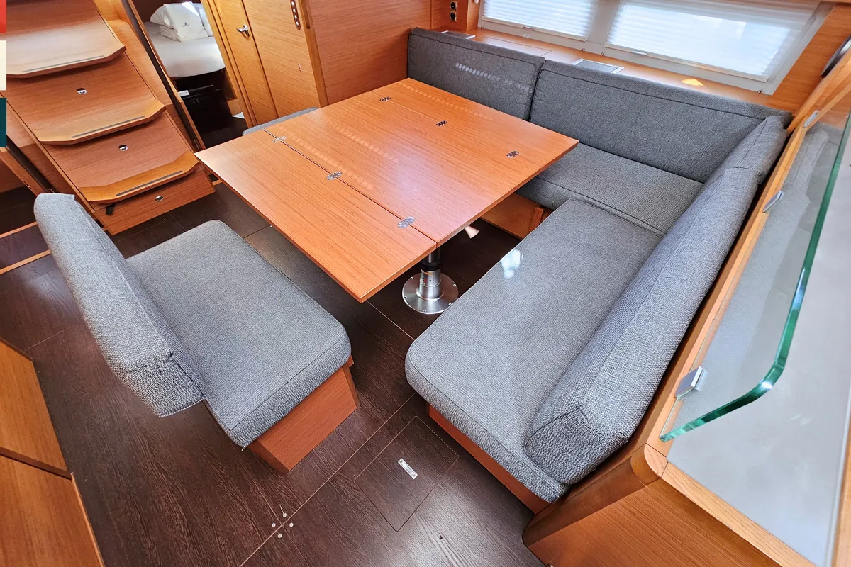 Salon of Dufour 530, a sailboat at Kaštela, Croatia