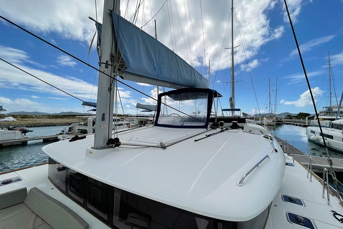 Island Queen, a Lagoon 450 F catamaran at Seget Donji, Croatia