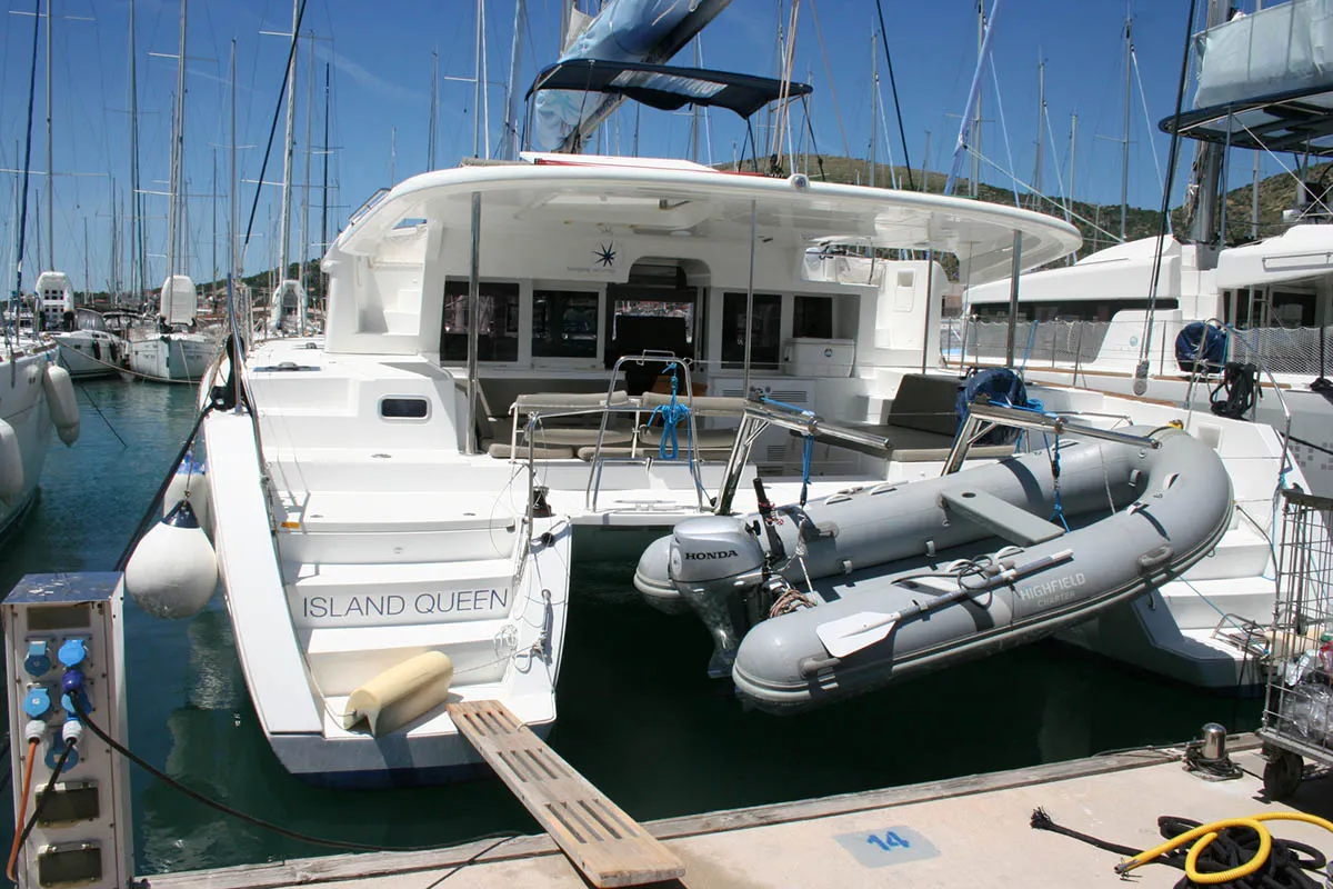 Island Queen, a Lagoon 450 F catamaran at Seget Donji, Croatia