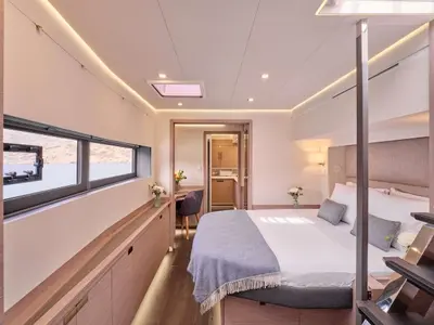 Dolly, a Fountaine Pajot Alegria 67 catamaran at Municipal Unit of Nea Peramos, Greece