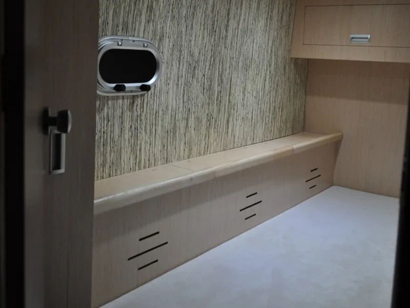 Cabin on Tes 393 Illuminatus, a Tes 393 Illuminatus motorboat at Wilkasy, Poland