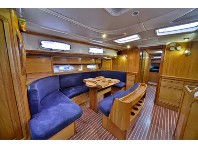 Salon of Leonidas, a Bavaria 50 Cruiser sailboat at Athens, Greece
